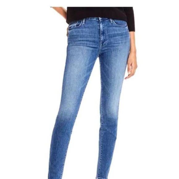 MOTHER The Looker Raw Hem Skinny Jeans in Groovin Sz 25 - Picture 1 of 7